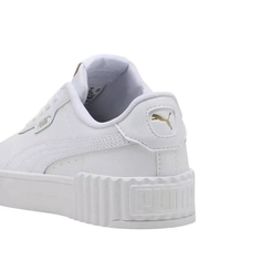 Tênis Feminino Puma Carina 3.0 405885-01 Branco com Detalhes Dourados