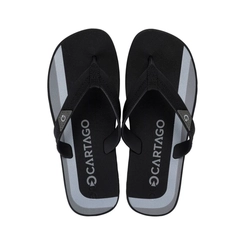 Chinelo Masculino Cartago Atlanta II 12432-By218 Preto e Cinza