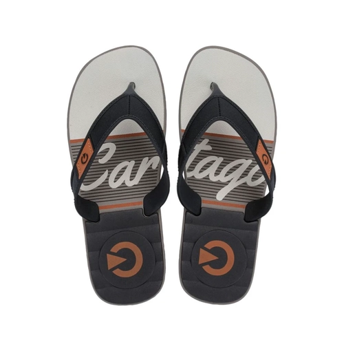 Chinelo Masculino Cartago Dakar 10738-Bw100 Cinza/Preto