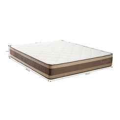 Colchão de Molas King Size Kappesberg Inverno/Verão 193x203x30cm Branco/Marrom SE