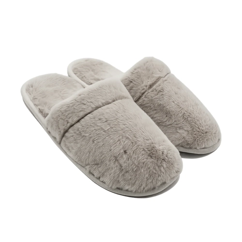Pantufa Feminina Pelúcia Confortável Quentinha Maria Emília Bege