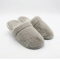 Pantufa Feminina Pelúcia Confortável Quentinha Maria Emília Bege