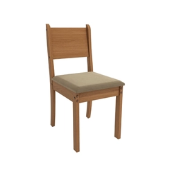 Conjunto de Jantar Mesa com 4 Cadeiras Kappesberg Melina Canela