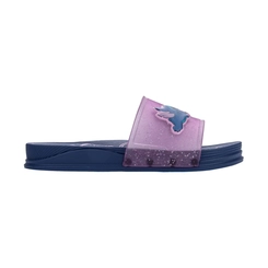 Chinelo Infantil Menina Ipanema Stitch Disney Vibe Slide 27535 Azul/Rosa com Glitter