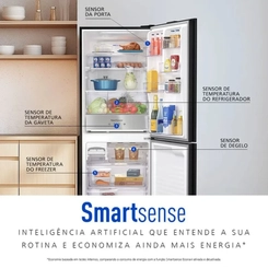 Geladeira 2 Portas 467L Frost Free Inverter Panasonic NR-BB65GV7B Preta Bivolt