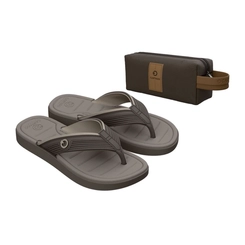 Chinelo Masculino Cartago Andorra 12656-Cb334 Marrom com Brinde