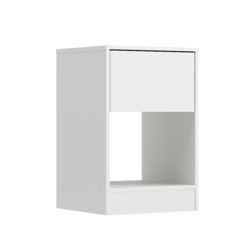Mesa de Cabeceira 1 Gaveta e Nicho Rodial Ipê 11CR0101 Branco SE