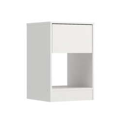 Mesa de Cabeceira 1 Gaveta e Nicho Rodial Ipê 11CR0101 Branco SE