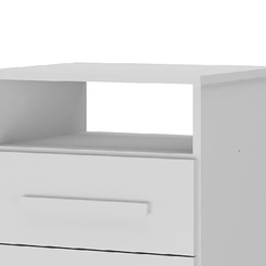 Mesa de Cabeceira com Nicho e 2 Gavetas Rodial Guarda 11CR0201 Branco SE