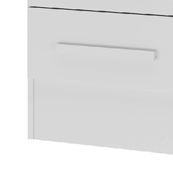 Mesa de Cabeceira com Nicho e 2 Gavetas Rodial Guarda 11CR0201 Branco SE