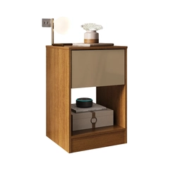 Mesa de Cabeceira Rodial Ipê 55CR0101 Cinamomo/Capuccino SE