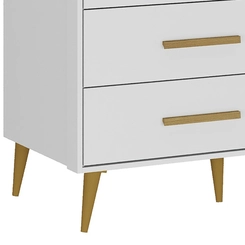 Cômoda 4 Gavetas 1 Porta Rodial Kids 11CO1480 Branco SE