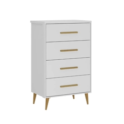 Cômoda 4 Gavetas Rodial Magia 11CO0480 Branco SE