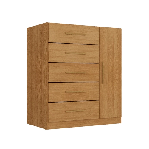 Cômoda 5 Gavetas 1 Porta Rodial Corais 50CO1524 Cinamomo SE