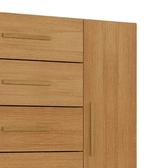 Cômoda 5 Gavetas 1 Porta Rodial Corais 50CO1524 Cinamomo SE