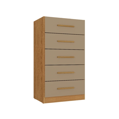 Cômoda 5 Gavetas Rodial Savana 55CO0524 Cinamomo/Capuccino SE