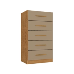 Cômoda 5 Gavetas Rodial Savana 55CO0524 Cinamomo/Capuccino SE