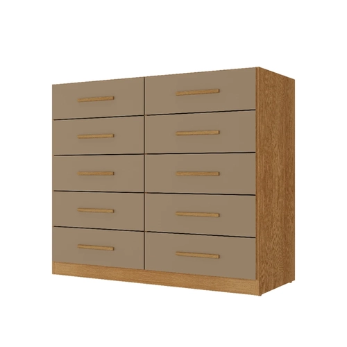Cômoda 10 Gavetas Rodial Torres 55CO1024 Cinamomo/Capuccino SE