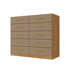 Cômoda 10 Gavetas Rodial Torres 55CO1024 Cinamomo/Capuccino SE