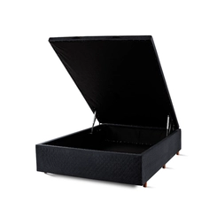 Base Box Baú Casal Cristalflex 138x188x46cm Preto SE