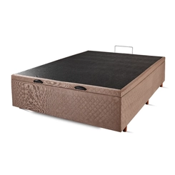 Base Box Baú Casal Cristalflex 138x188x46cm Marrom SE