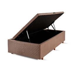 Base Box Baú Solteiro Cristalflex 88x188x46cm Marrom SE