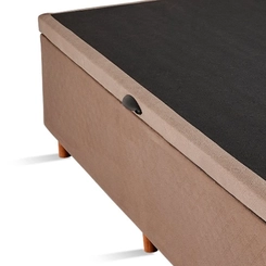 Base Box Baú Solteiro Cristalflex 88x188x46cm Marrom SE