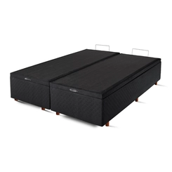 Base Box Baú Queen Size Cristalflex 158x198x46cm Preto SE