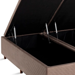 Base Box Baú Queen Size Cristalflex 158x198x46cm Marrom SE
