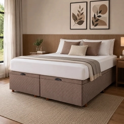 Base Box Baú Queen Size Cristalflex 158x198x46cm Marrom SE