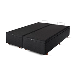 Base Box Baú King Size Cristalflex 193x203x46cm Preto SE