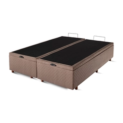 Base Box Baú King Size Cristalflex 193x203x46cm Marrom SE
