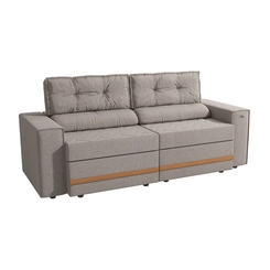 Sofá Retrátil 2 Lugares 226cm Kappesberg Havana S232-2-A077 Gelo SE
