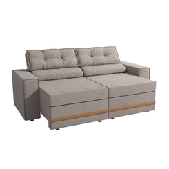Sofá Retrátil 2 Lugares 226cm Kappesberg Havana S232-2-A077 Gelo SE