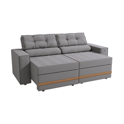 Sofá Retrátil 2 Lugares 226cm Kappesberg Havana S232-2-A050 Titânio SE