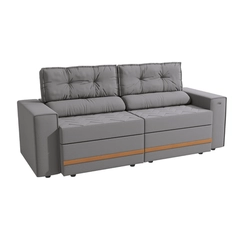 Sofá Retrátil 2 Lugares 226cm Kappesberg Havana S232-2-A050 Titânio SE
