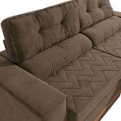 Sofá Retrátil 2 Lugares 226cm Kappesberg Havana S232-2-A033 Marrom SE