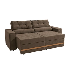Sofá Retrátil 2 Lugares 226cm Kappesberg Havana S232-2-A033 Marrom SE