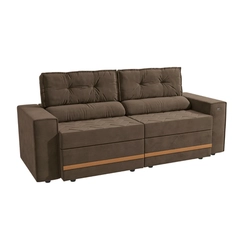 Sofá Retrátil 2 Lugares 226cm Kappesberg Havana S232-2-A033 Marrom SE
