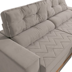 Sofá Retrátil 2 Lugares 226cm Kappesberg Havana S232-2-A027 Cinza Claro SE