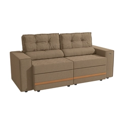 Sofá Retrátil 2 Lugares 206cm Kappesberg Havana S231-2-A085 Areia SE