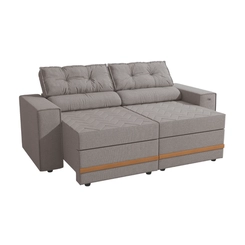 Sofá Retrátil 2 Lugares 206cm Kappesberg Havana S231-2-A077 Gelo SE