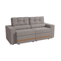 Sofá Retrátil 2 Lugares 206cm Kappesberg Havana S231-2-A077 Gelo SE