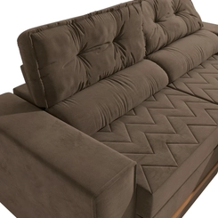 Sofá Retrátil 2 Lugares 206cm Kappesberg Havana S231-2-A033 Marrom SE