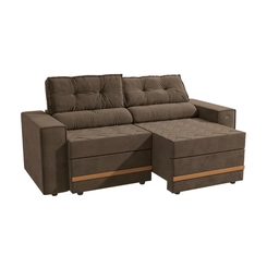 Sofá Retrátil 2 Lugares 206cm Kappesberg Havana S231-2-A033 Marrom SE
