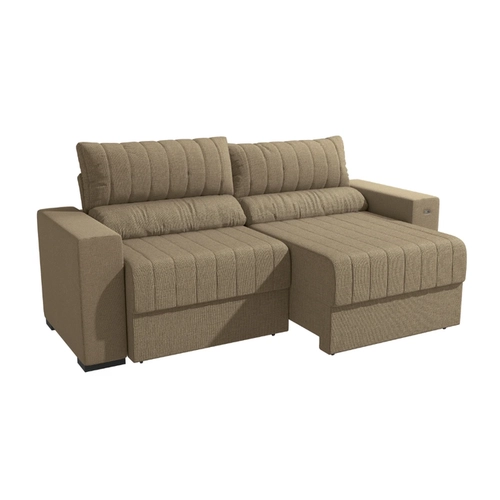 Sofá Retrátil 2 Lugares 235cm Kappesberg Piero S230-2-A085 Areia SE