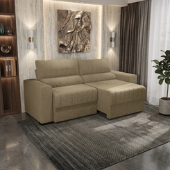Sofá Retrátil 2 Lugares 235cm Kappesberg Piero S230-2-A085 Areia SE