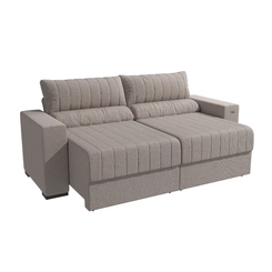 Sofá Retrátil 2 Lugares 235cm Kappesberg Piero S230-2-A077 Gelo SE