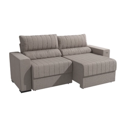 Sofá Retrátil 2 Lugares 235cm Kappesberg Piero S230-2-A077 Gelo SE