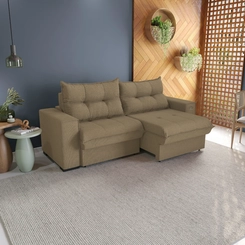 Sofá Retrátil 2 Lugares 235cm Kappesberg Dorian S229-2-A085 Areia SE